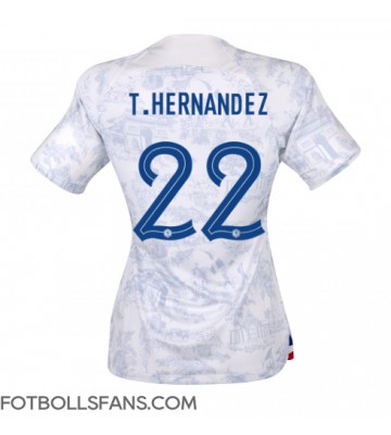 Frankrike Theo Hernandez #22 Replika Bortatröja Damer VM 2022 Kortärmad